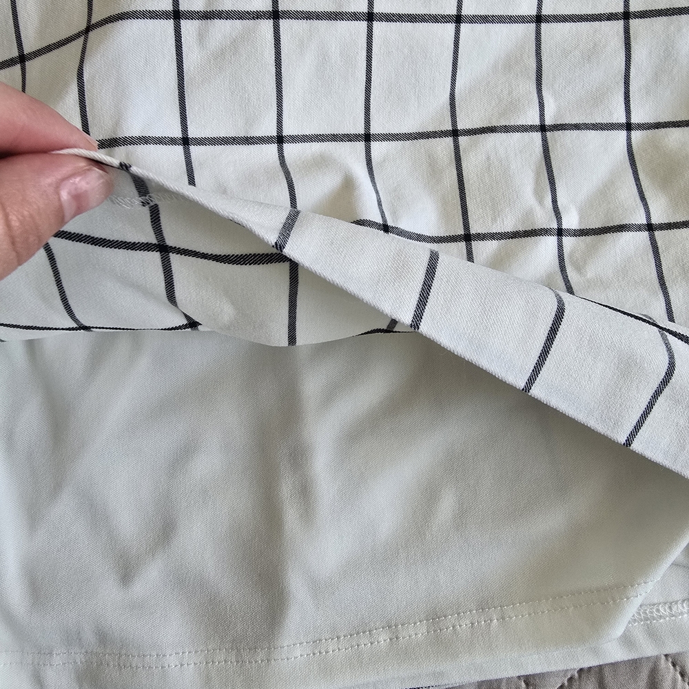 Lauren Ralph Lauren white and black windowpane dress size 2 lined knee length - Picture 10 of 10